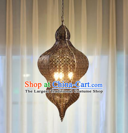 Asian Traditional Iron Carving Ceiling Lantern Thailand Handmade Lanterns Hanging Lamps