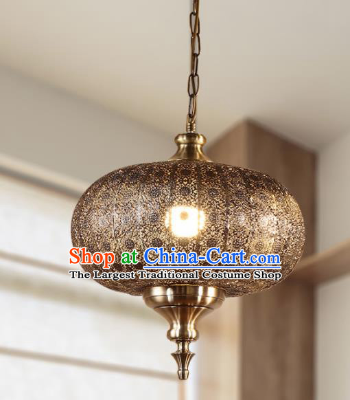 Asian Traditional Iron Carving Ceiling Lantern Thailand Handmade Lanterns Hanging Lamps