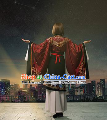 Chinese Traditional Han Dynasty Historical Costume Ancient Princess Red Hanfu Dress for Women