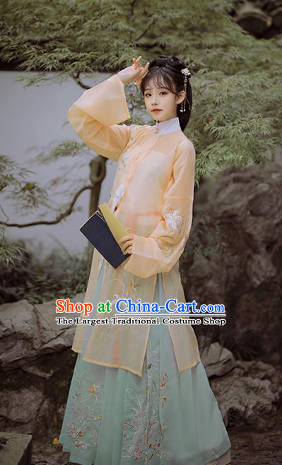 Chinese Traditional Ming Dynasty Historical Costume Ancient Patrician Lady Hanfu Dress for Women