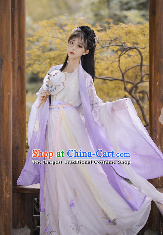 Chinese Traditional Tang Dynasty Princess Historical Costume Ancient Patrician Lady Hanfu Dress for Women