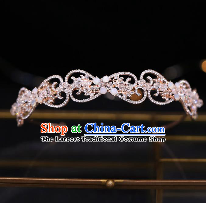 Top Grade Bride Baroque Crystal Hair Clasp Royal Crown Wedding Hair Accessories for Women