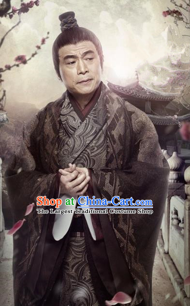 Historical Drama Love is More Than A Word Chinese Ancient Rich Steward Costume for Men
