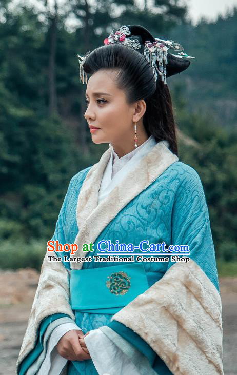Drama Love is More Than A Word Ancient Princess Chen Jing Costume and Headpiece for Women
