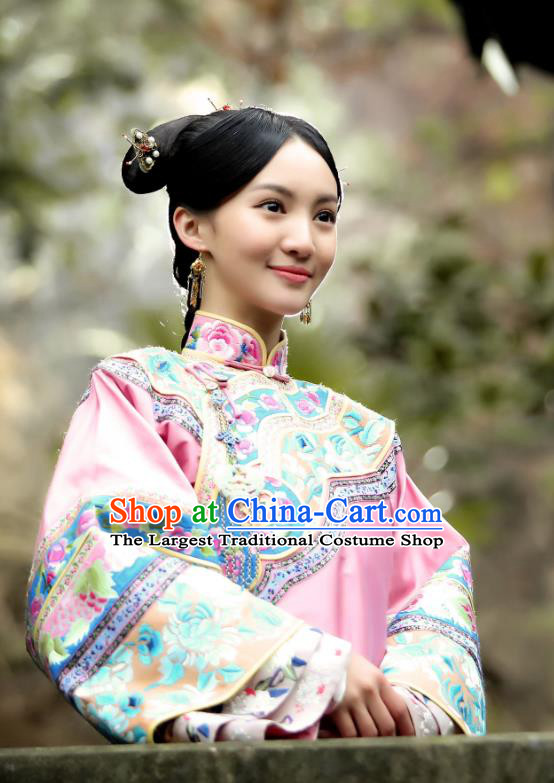 Chinese Ancient Drama WuXin The Monster Killer Qing Dynasty Noble Lady Li Yueya Costume and Headpiece for Women