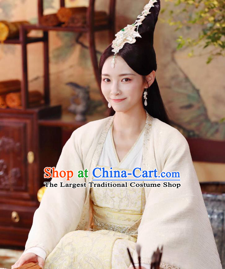 Chinese Ancient Princess Chu Qingge Hanfu Dress Drama Legend of Yun Xi Costume and Headpiece for Women