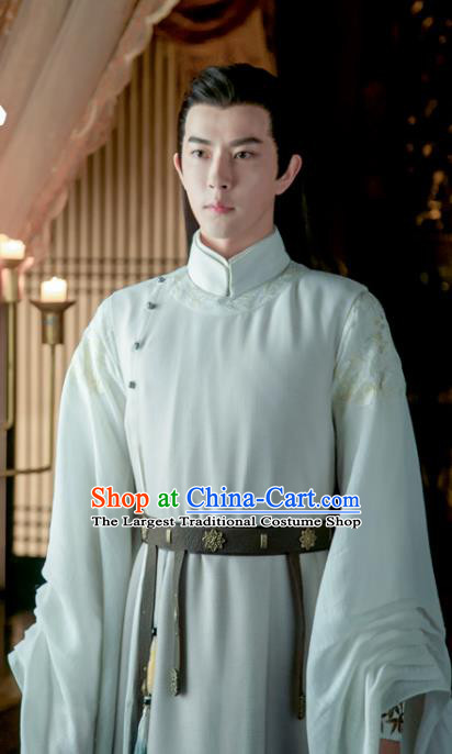 Chinese Ancient Nobility Childe Jing Ci Clothing Historical Drama The Love Lasts Two Minds Costume and Headpiece for Men