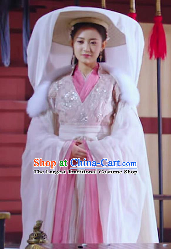 Chinese Ancient Patrician Lady Feng Wanmian Hanfu Dress Drama The Love Lasts Two Minds Costume and Headpiece for Women