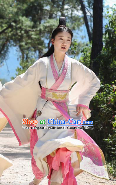Chinese Ancient Princess Chang Bing Hanfu Dress Drama Legend of Yun Xi Costume and Headpiece for Women