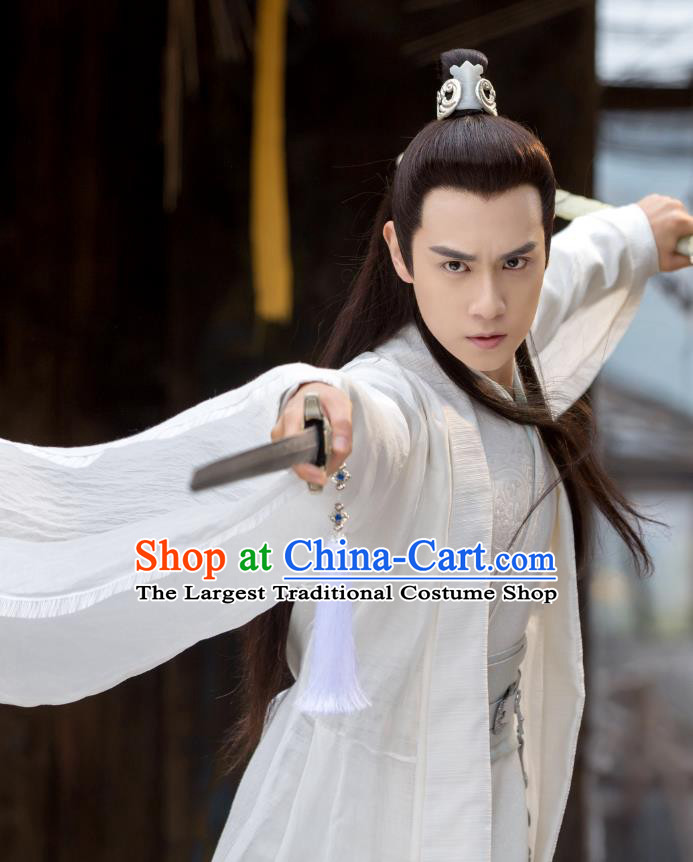 Chinese Ancient Swordsman Hua Wuque Clothing Historical Drama Handsome Siblings Costume and Headpiece for Men