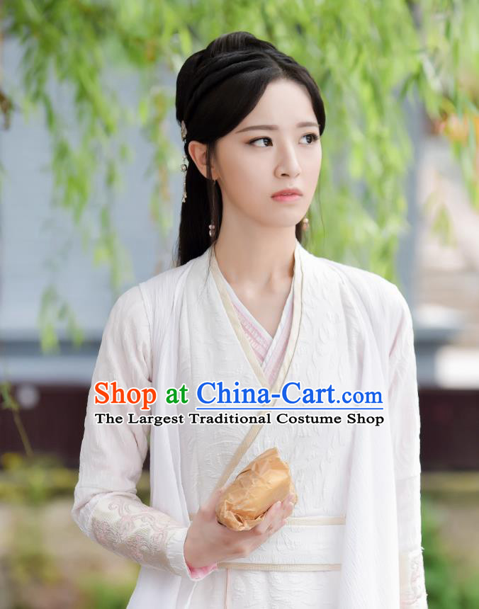Chinese Ancient Female Swordsman Tie Xinlan Hanfu Dress Drama Handsome Siblings Costume and Headpiece for Women