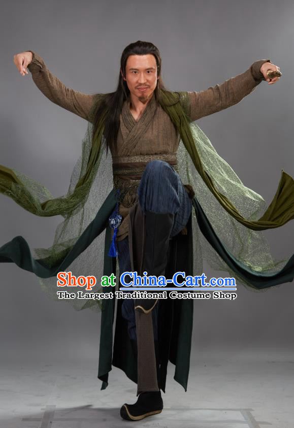 Chinese Ancient Villain Swordsman Clothing Historical Drama Handsome Siblings Costume and Headpiece for Men
