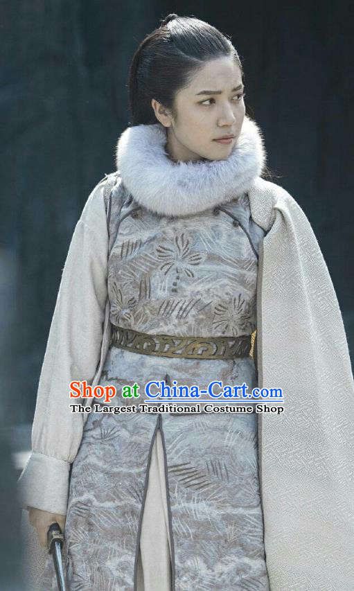 Chinese Drama Guardians of The Ancient Oath Princess Jin Yang Costume and Headpiece for Women