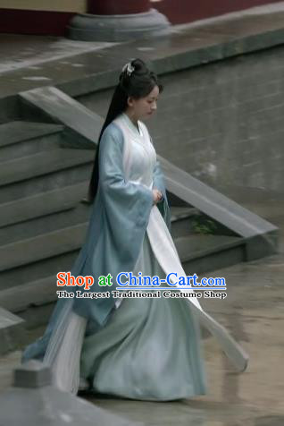 Chinese Ancient Noble Lady of Qi Historical Drama Qing Yu Nian Joy of Life Costume and Headpiece Complete Set