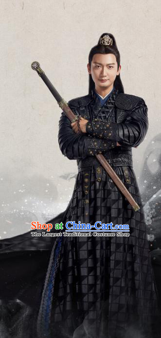 Chinese Ancient Swordsman Yu Hao Clothing Historical Drama The Eternal Love Costume and Headwear for Men