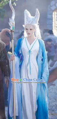 Chinese Historical Drama Swords of Legends Ancient Fairy Xue Ji Costume and Headpiece for Women