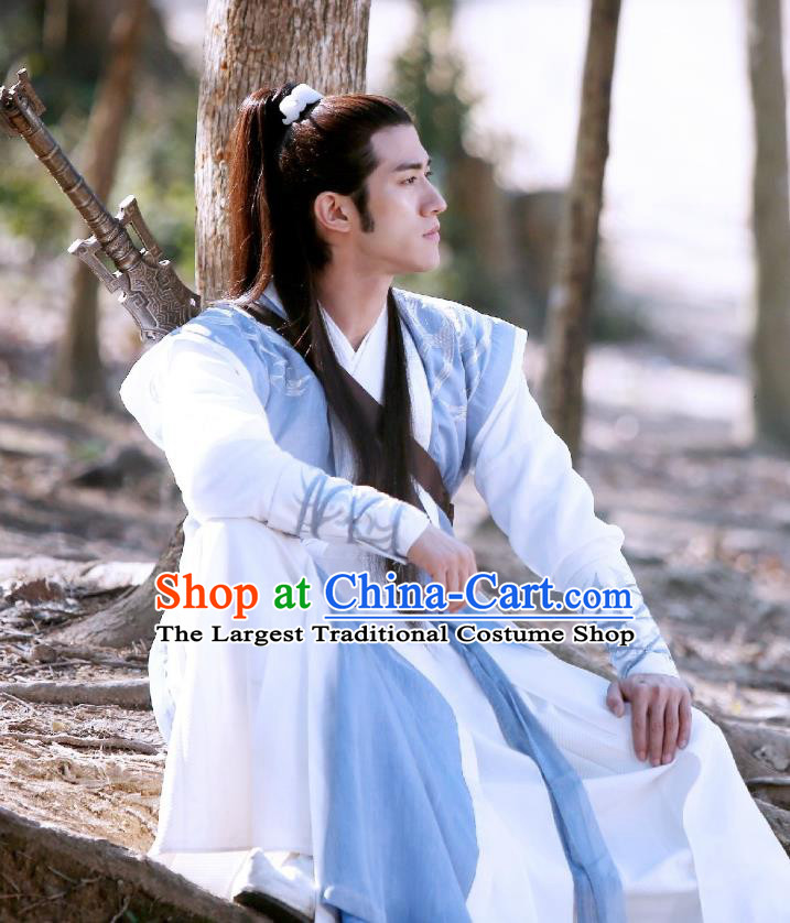 Swords of Legends Chinese Ancient Royal Prince Xia Yize Clothing Historical Drama Costume and Headwear for Men