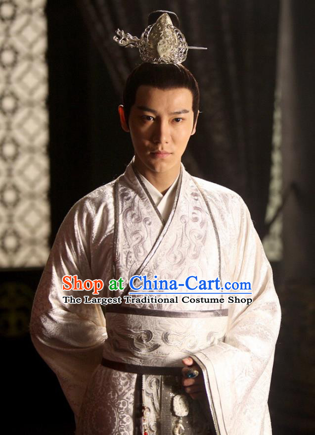 Swords of Legends Chinese Ancient Royal Prince Li Niao Clothing Historical Drama Costume and Headwear for Men