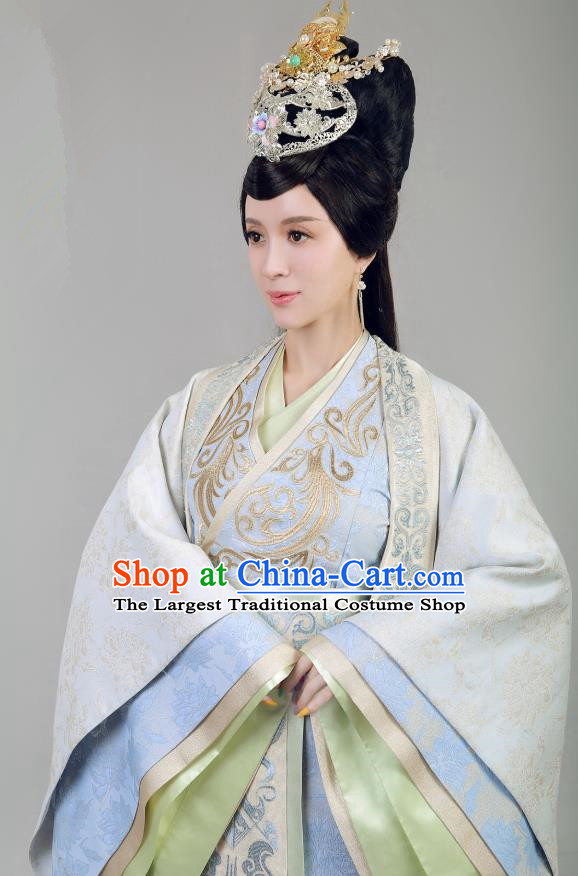 Chinese Historical Drama Swords of Legends Ancient Royal Concubine Shu Costume and Headpiece for Women