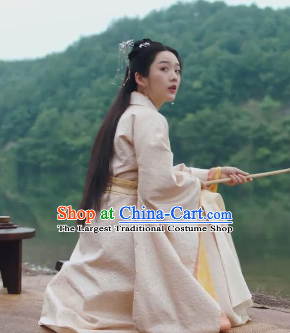 Chinese Drama Princess Silver Ancient Royal Infanta Zhao Yun Historical Costume and Headpiece for Women