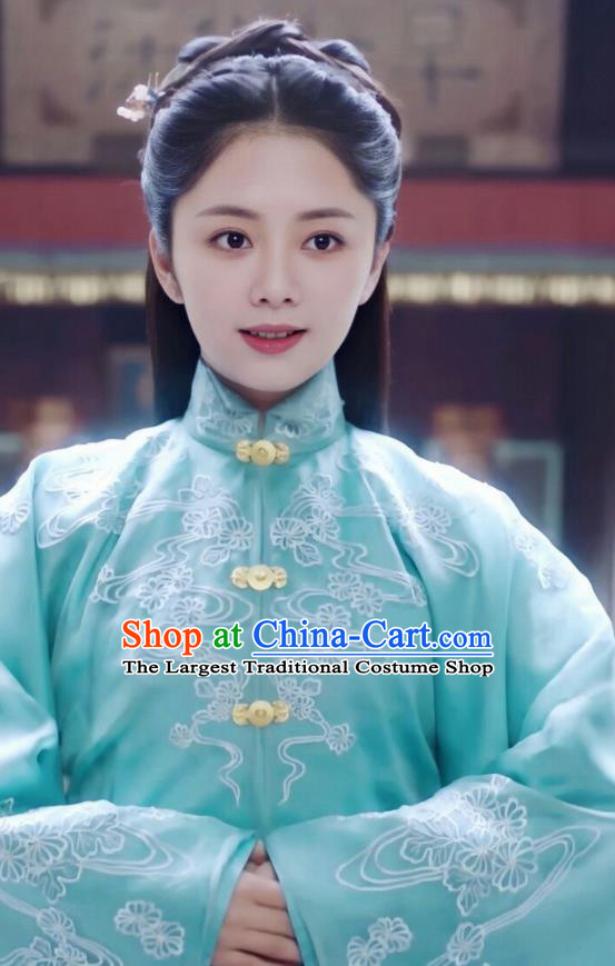 Chinese Historical Drama Ancient Ming Dynasty Noble Lady Yuan Jinxia Hanfu Dress Under the Power Costume and Headpiece for Women