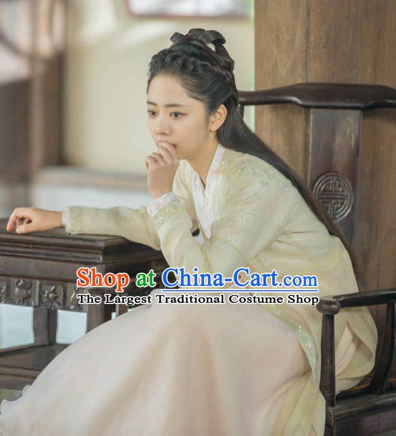 Chinese Ancient Ming Dynasty Captress Yuan Jinxia Dress Drama Under the Power Costume and Headpiece for Women