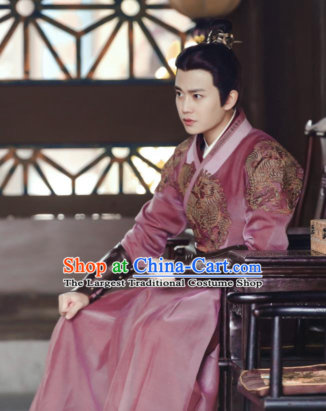 Drama Under the Power Chinese Ancient Ming Dynasty Blade Swordsman Lu Yi Costume and Headpiece Complete Set