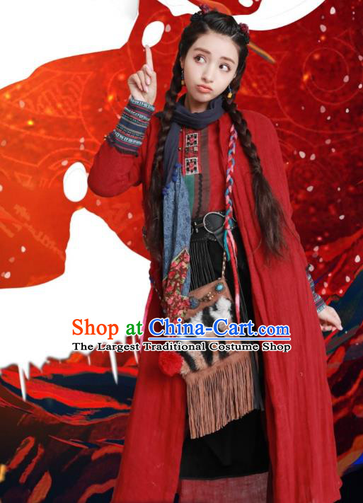 Chinese Ancient Demon Swordsman Ying Su Dress Historical Drama Demon Catcher Costume and Headpiece for Women