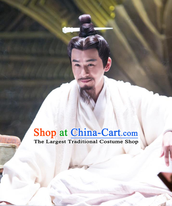 Drama Hero Dream Chinese Ancient Qin Dynasty Emperor Ying Zheng Costume and Headpiece Complete Set