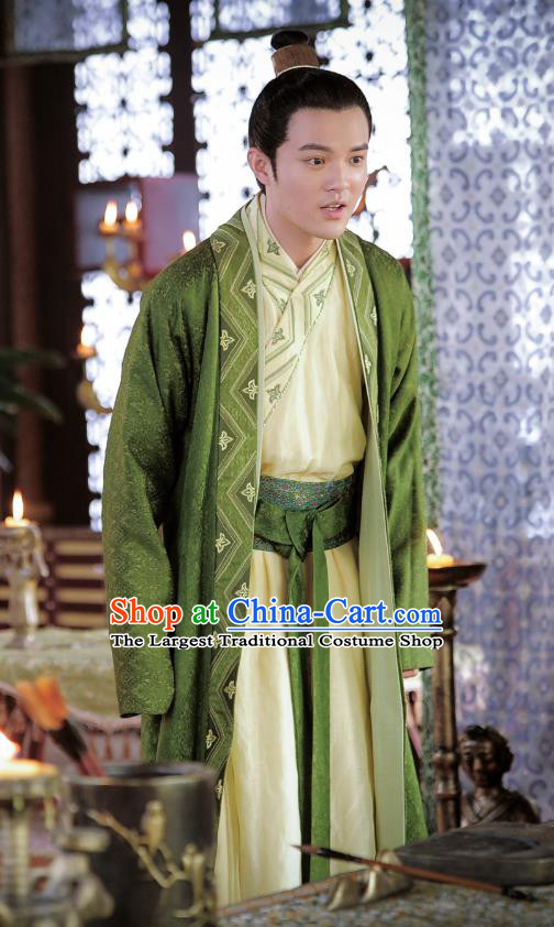 Drama An Oriental Odyssey Chinese Ancient Tang Dynasty Emperor Li Zhi Costume and Headpiece Complete Set