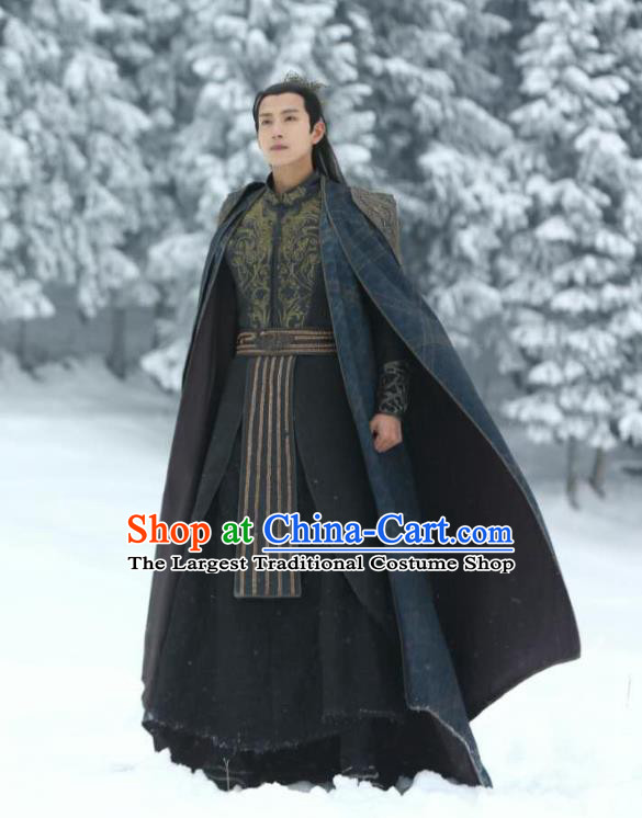 Drama The Legend of Jade Sword Chinese Ancient Swordsman Dong Qi Costume and Headpiece Complete Set