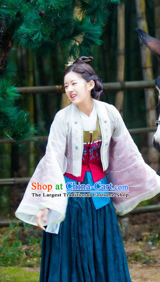 Chinese Ancient Noble Lady Dress and Hairpin Historical Drama Love of Thousand Years Across Tan Chuan Hanfu Costumes