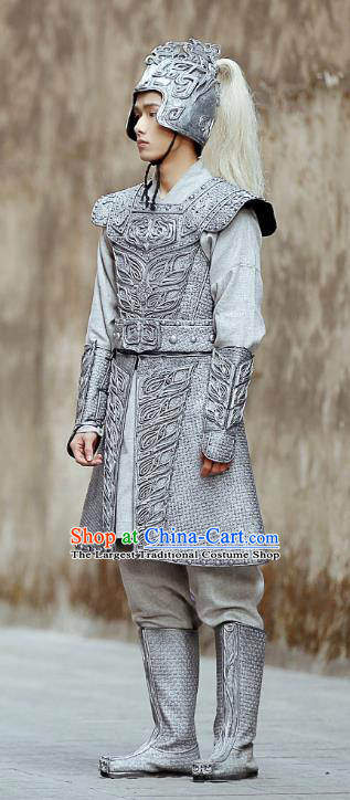 Chinese Ancient Imperial Bodyguard Armor Clothing and Jade Hairpin Drama King Is Not Easy Shao Yong Historical Costumes and Helmet