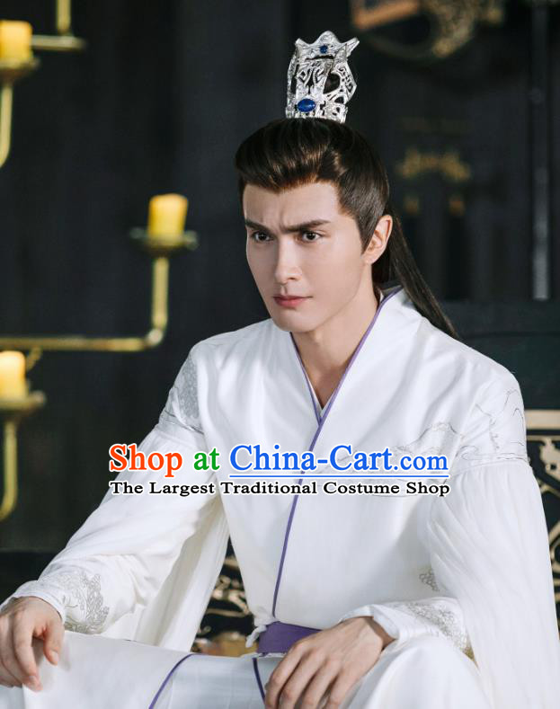 Chinese Ancient Emperor Song Xuanren Drama Sansheng Sanshi Pillow Eternal Love of Dream Costume and Headpiece Complete Set