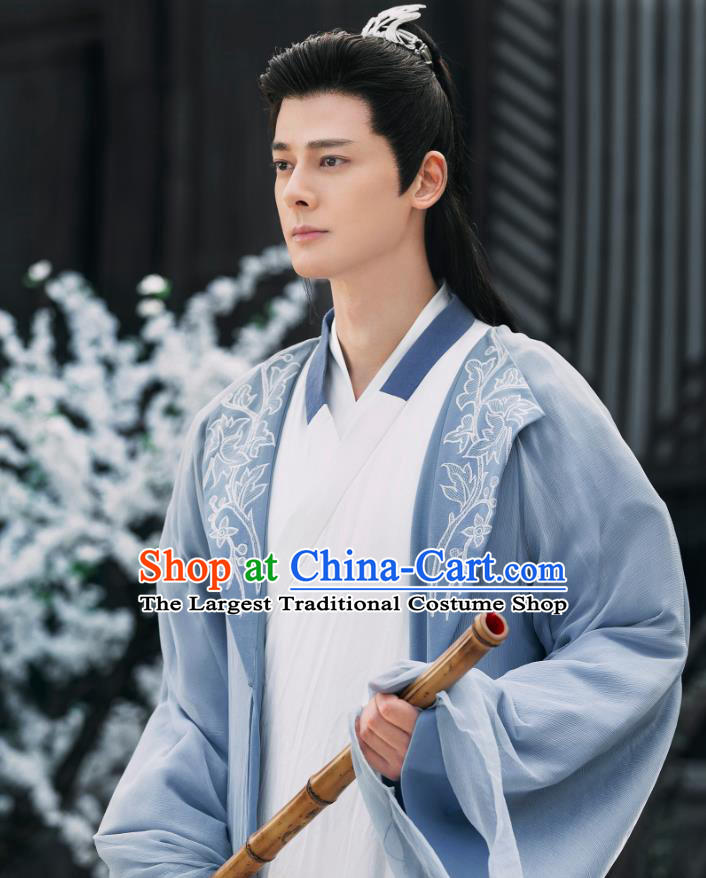 Chinese Ancient West Sea Prince Su Moye Drama Sansheng Sanshi Pillow Eternal Love of Dream Costume and Headpiece Complete Set