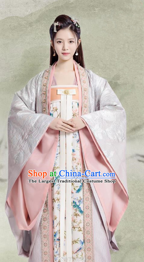 Chinese Ancient Royal Princess Historical Costumes and Hairpins Drama Tang Dynasty Tour Crown Princess Su Wan Dresses