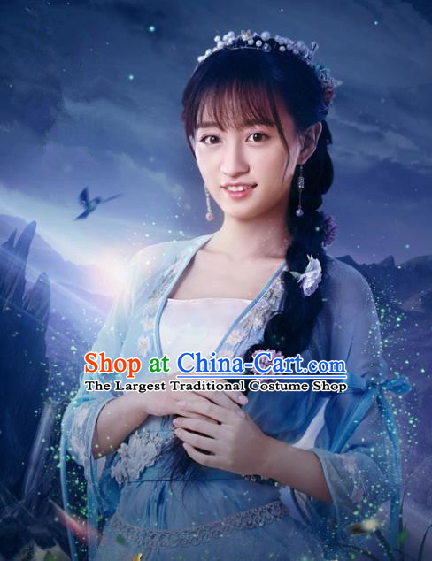 Chinese Ancient Costumes Historical Drama Cover the Sky Little Princess Su Jin Dress and Hair Clasp