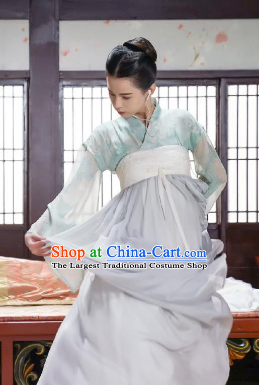 Chinese Ancient Rani Hanfu Dress Garment and Headwear Drama To Get Her Princess Lin Zhengzheng Apparels Costumes