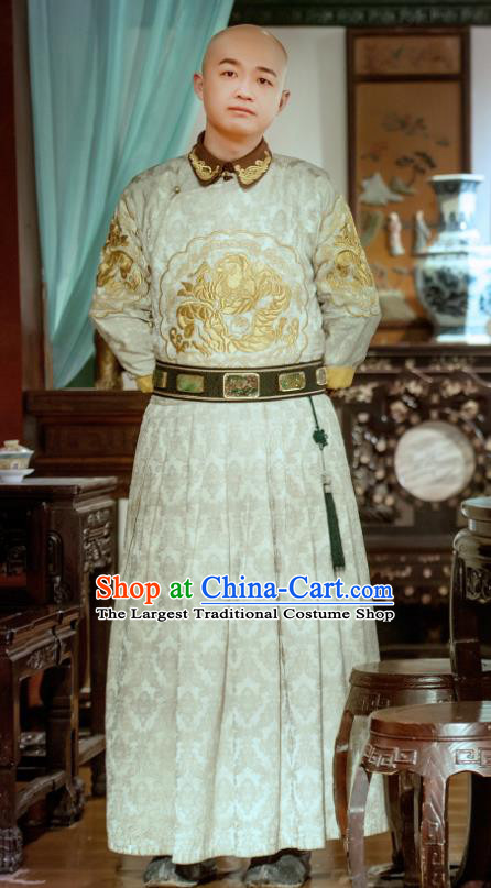 Chinese Ancient Apparels Garment and Hat Wuxia Drama Happy Mitan Civilian Niu Dabao Costumes