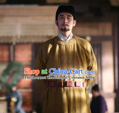 Chinese Ancient Tang Dynasty Apparels Costumes Emperor Garment and Hat Drama Control by Zhen Guan Li Shimin Costume