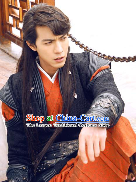 Chinese Ancient Swordsman Knight Apparels and Headwear Wuxia Drama The Lost Swordship Yi Feng Garment Costumes