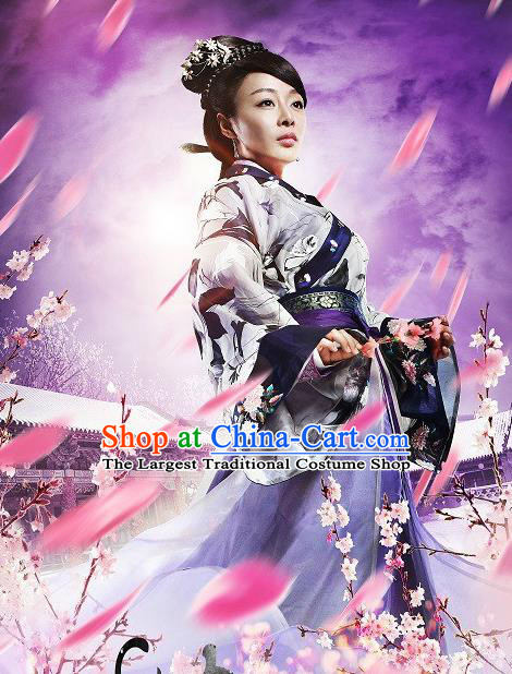 Chinese Ancient Ming Dynasty Dame Apparels Costumes and Headwear Drama Legend of the Concubinage Young Mistress Bai Sumei Dress Garment