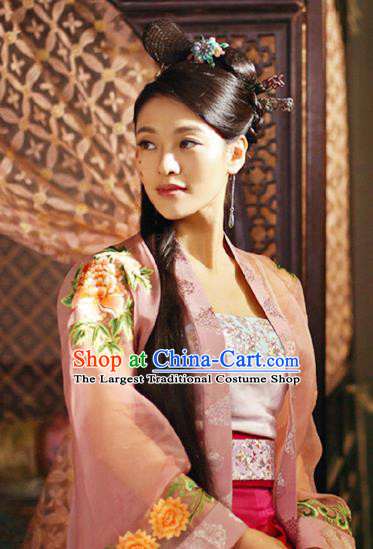 Chinese Ancient Ming Dynasty Dress Apparels Costumes and Headpieces Drama Legend of the Concubinage Female Swordsman Qin Zhiruo Garment