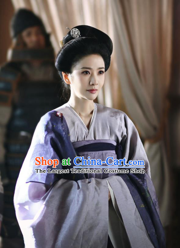 Chinese Ancient Tang Dynasty Hanfu Dress Apparels Costumes and Headpieces Drama Wu Xin The Monster Killer Fairy Xue Niang Garment