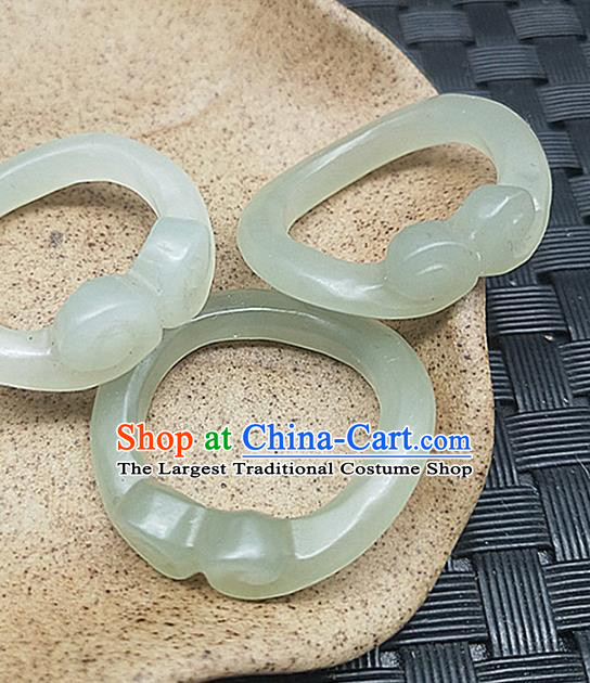 Chinese Ancient Hanfu Jade Ring Hetian Jade Jewelry Finger Accessories