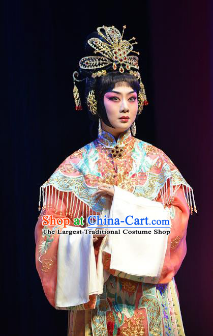 Chinese Cantonese Opera Hua Tan Dress Costumes Princess Chang Ping Apparel Peking Opera Diva Garment and Headdress