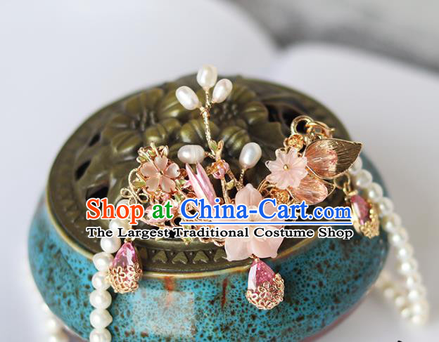 Chinese Ancient Hanfu Crystal Hair Clasp Hair Accessories Women Headwear