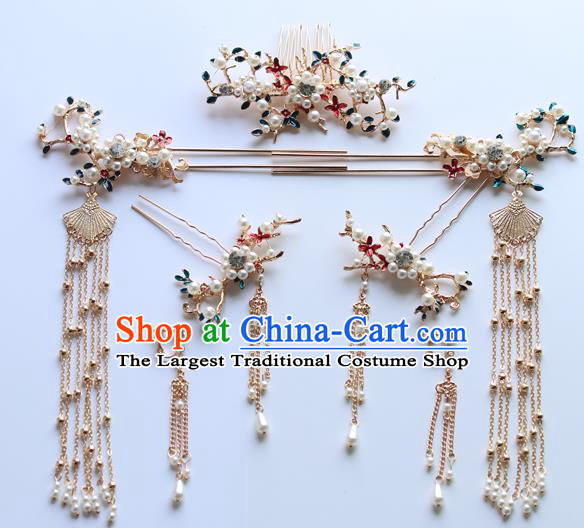 Chinese Ancient Hanfu Hair Clips Hair Accessories Women Hairpin Headwear Hair Comb Complete Set