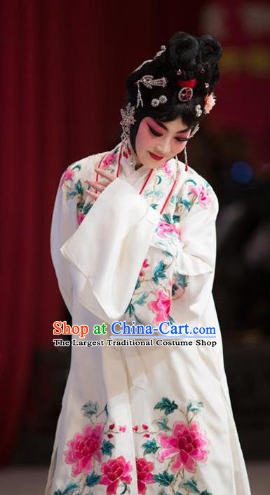Chinese Traditional Peking Opera Hua Tan Zhu Yingtai Dress Apparel Butterfly Fairy Tale Rich Lady Costumes Garment and Headpieces