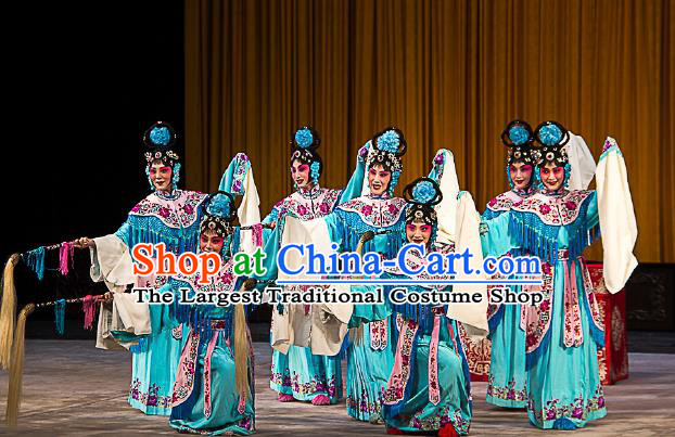Chinese Peking Opera Hua Tan Garment Costumes Traditional Havoc In Heaven Apparels Goddess Dress and Headwear